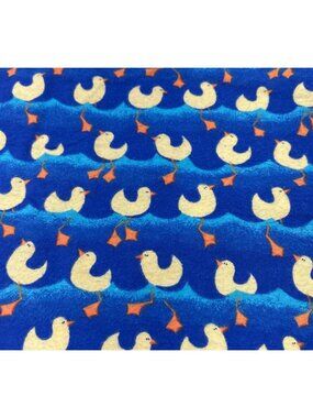 Timeless Treasures Duck Pattern Blue Flannel Fabric 1/2 yard x 44" Quilting Sewi